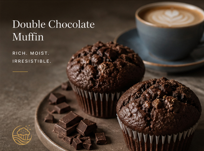 Instagram-Post: Double Chocolate Muffin