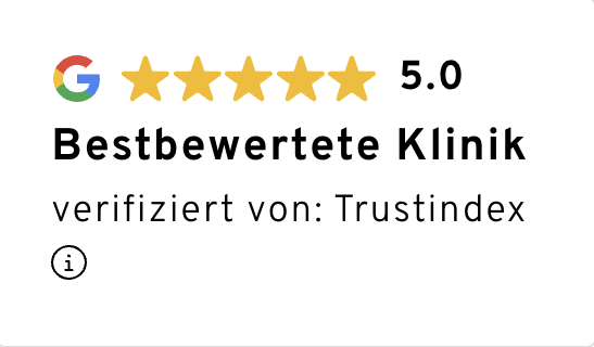 Google 5.0 Bestbewertete Klinik verifiziert von Trustindex