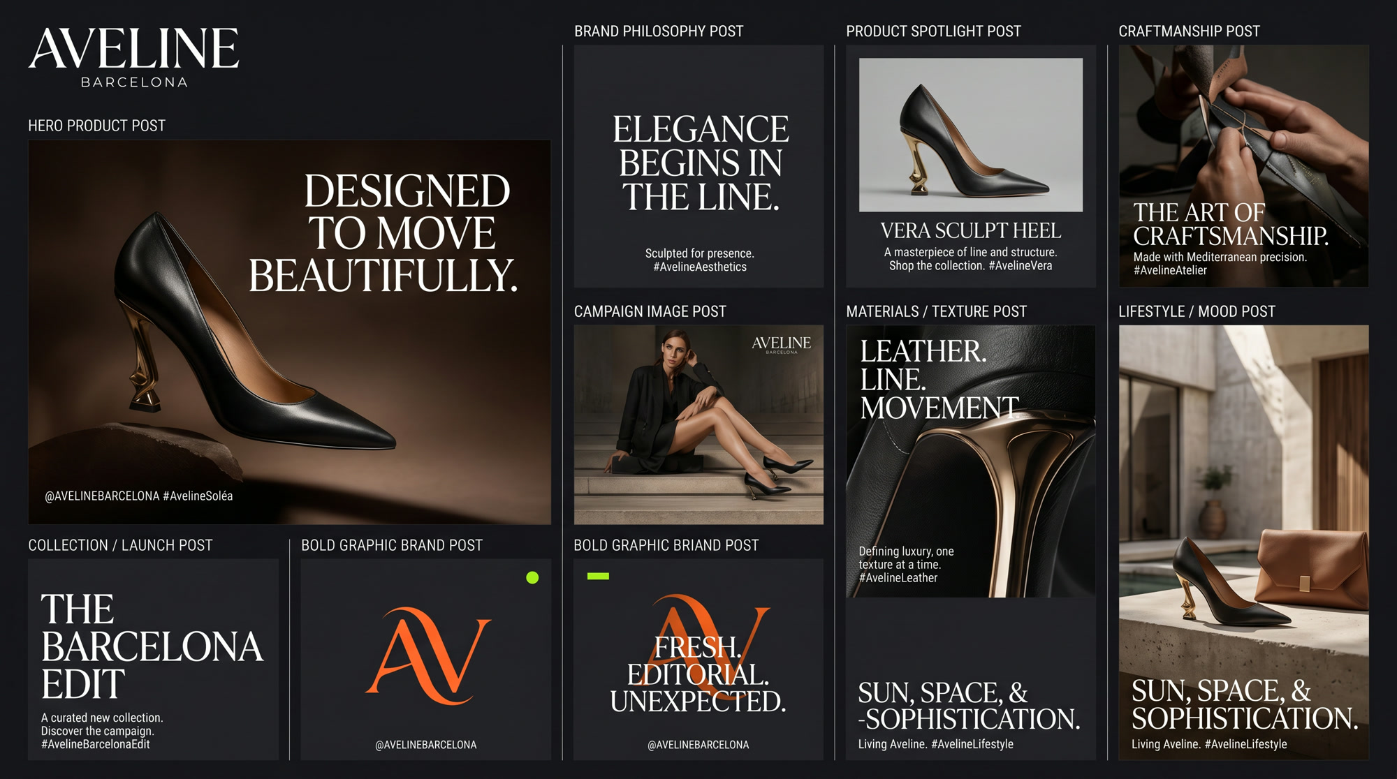 Aveline social media board 1