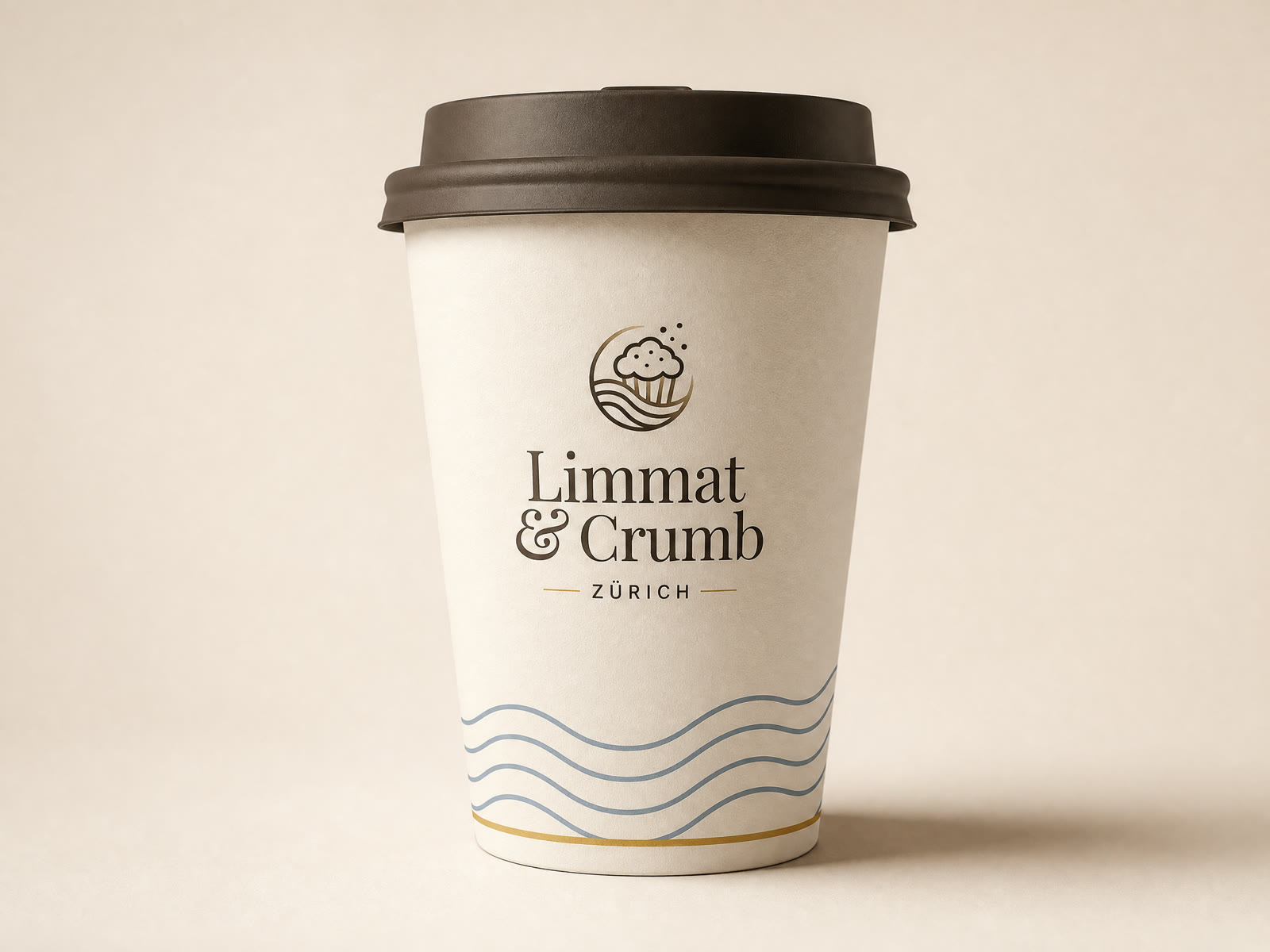 Coffee cup with Limmat waves